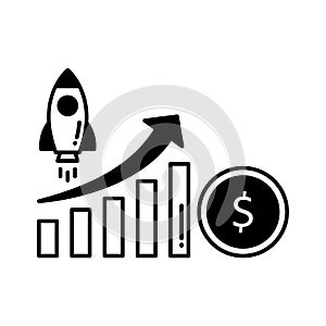 Start up growth Vector Icon which can easily modify or edit