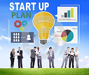 Start Up Launch Business Ideas Plan Creativity Concept