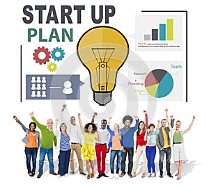 Start Up Launch Business Ideas Plan Creativity Concept