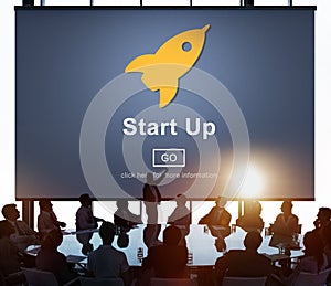 Start up Launch Homepage New Business Concept photo