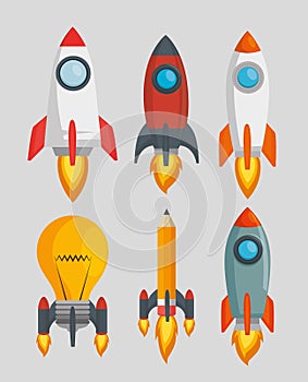 Start up launcher set rockets