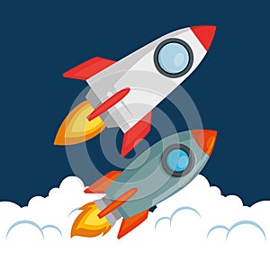 Start up launcher set rockets