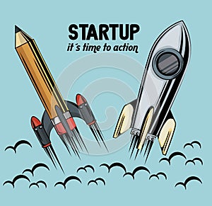 Start up launcher set rockets