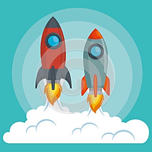 Start up launcher set rockets