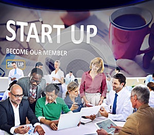 Start up Registration Member Joining Account Concept