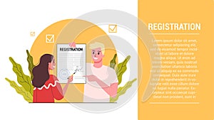 Start up steps idea. New business registration web banner.