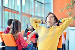 Start Up Team Of Freelancers In The Office Presenting Their Design