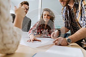 Start Up Team Of Freelancers In The office