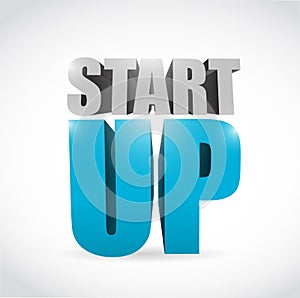 Start up text illustration design