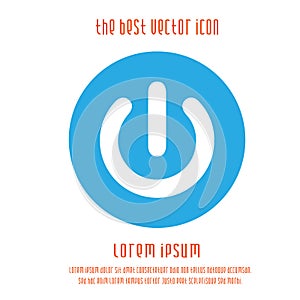 Start vector icon eps 10. Power button