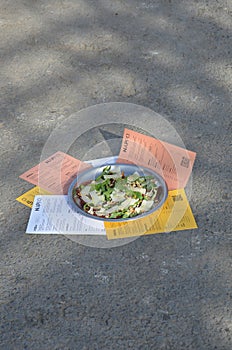 starter plate prepared with smoked meat