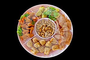 Starter set Chinese dishes in wedding receptions