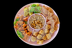 Starter set Chinese dishes in wedding receptions