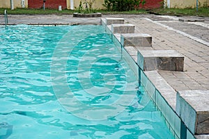 starting block in a swimming pool