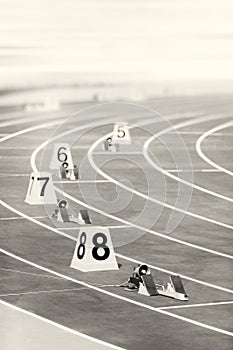 Starting block in track and field