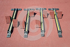 Starting blocks.