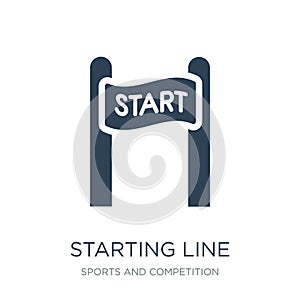 starting line icon in trendy design style. starting line icon isolated on white background. starting line vector icon simple and