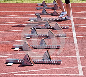 Starting machineries on the running track