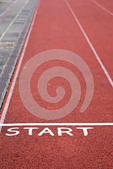 Starting point in running track