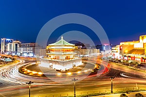 Starting point of silk road, xian at night