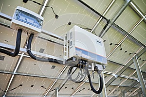 Starting work of solar panel.