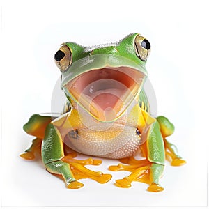 Startled Tree Frog Portrait