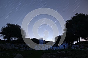 Startrail at Ancient Ruins III photo