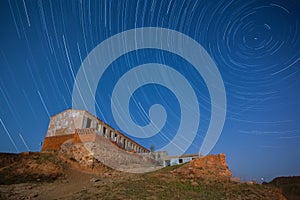 Startrails: An Old Building