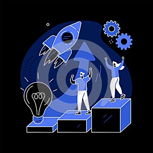 Startup accelerator abstract concept vector illustration.