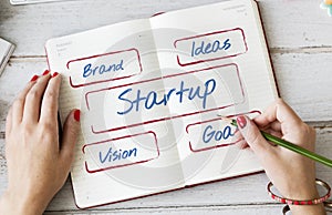 Startup Business Action Plan Solution Words Concept