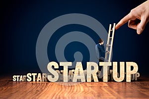 Startup business concept with growth