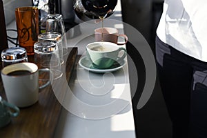 Startup Business People Making Coffee During Office Break Time