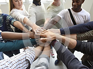 Startup Business People Teamwork Cooperation Hands Together