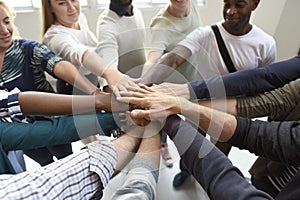 Startup Business People Teamwork Cooperation Hands Together