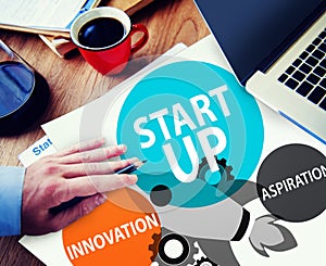 Startup Business Plan Innovation Aspiration Concept