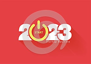 Startup concept 2022 new year  business creative ideas concept design,