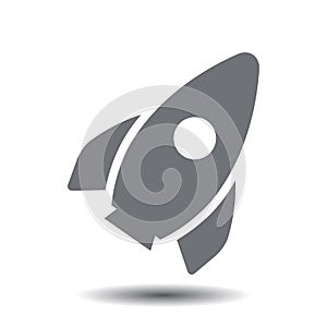 Startup concept rocket pictogram icon