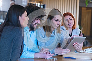 Startup Diversity Teamwork Brainstorming Meeting Concept. Business Team Coworkers discussing and Working Planning Start Up inside