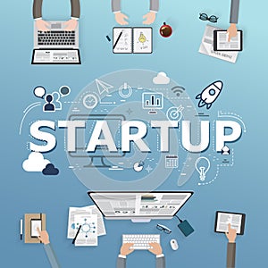 Startup diversity teamwork brainstorms for business