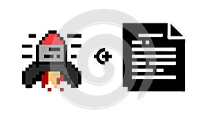 Startup Document Launch, Business Innovation Project Management Icon, vector design Generative AI