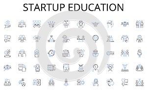 Startup education line icons collection. Christmas, Joy, Family, Gifts, Carols, Peace, Traditions vector and linear