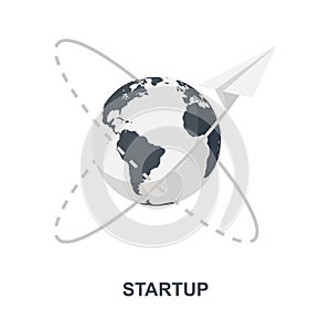Startup flat icon design concept