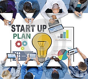 Startup Goals Growth Success Plan Business Concept