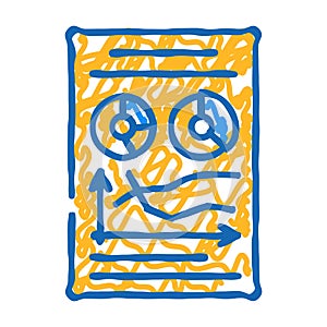 startup growth chart icon doodle illustration