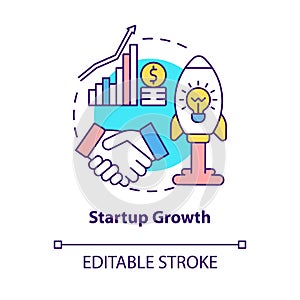 Startup growth concept icon