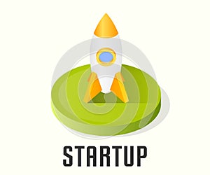 Startup icon, vector symbol.