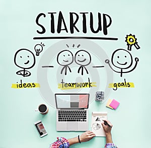 Startup Ideas People Business Planning Graphic Concept