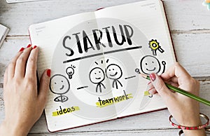 Startup Ideas People Business Planning Graphic Concept