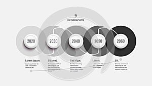 Startup infographic template with 5 steps. Business concept. Vector illustration for marketing, research, statistics and analytics