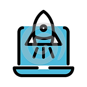 Startup Isolated fill vector icon which can easily modify or edit